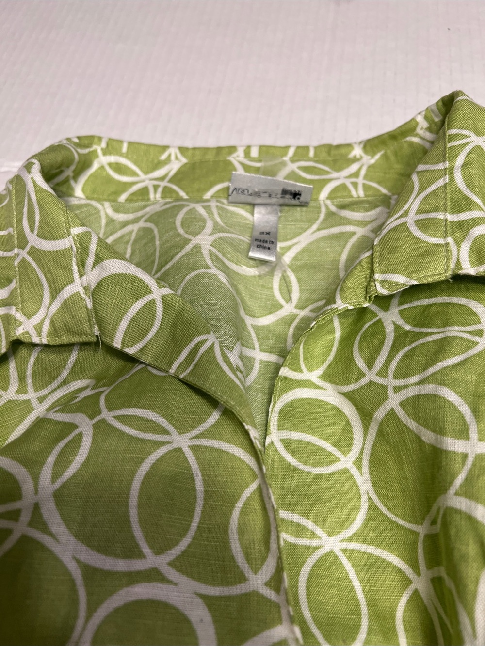 Harve Benard Lime Green and White Printed Skirt - Picture 12 of 12